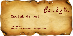 Csutak Ábel névjegykártya